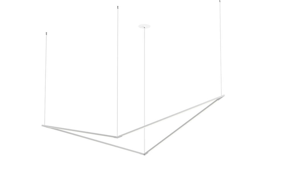 Z-Bar Pendant Large Bird, Silver, 70.5" x 22" x 13.4"